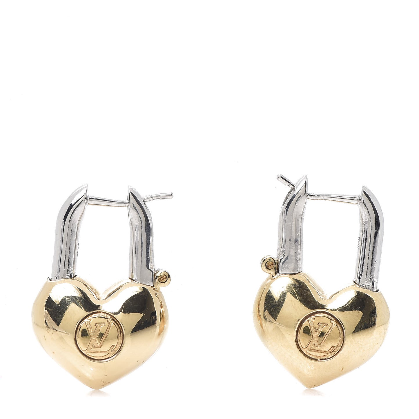 LV Crazy In Lock Earrings Gold Silver