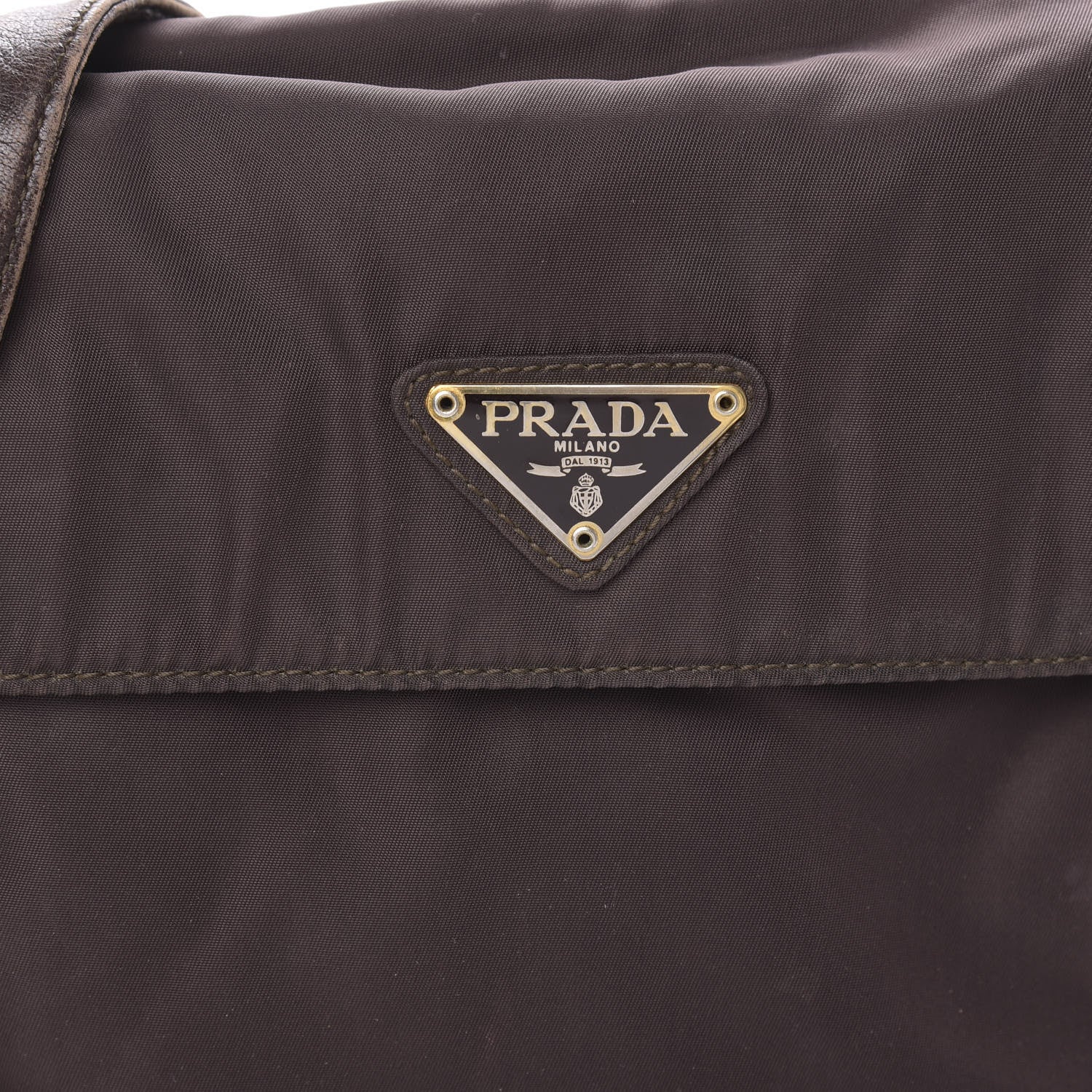 Prada Nylon Tessuto Chain Shoulder Bag Ebano 10 of 10