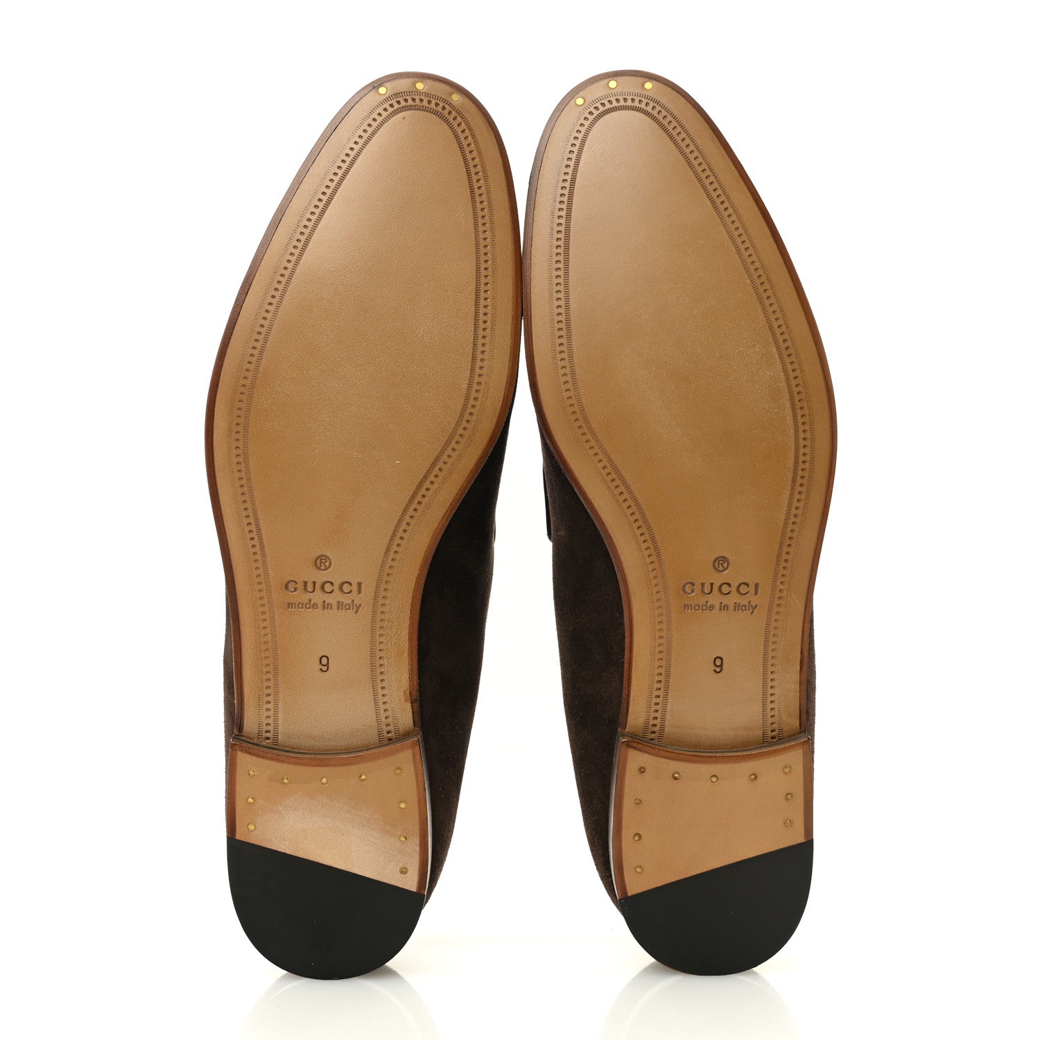 Gucci Luxury Suede GG Monogram Horsebit Mens Jordy Loafers 9 Night Cocoa 6 of 10