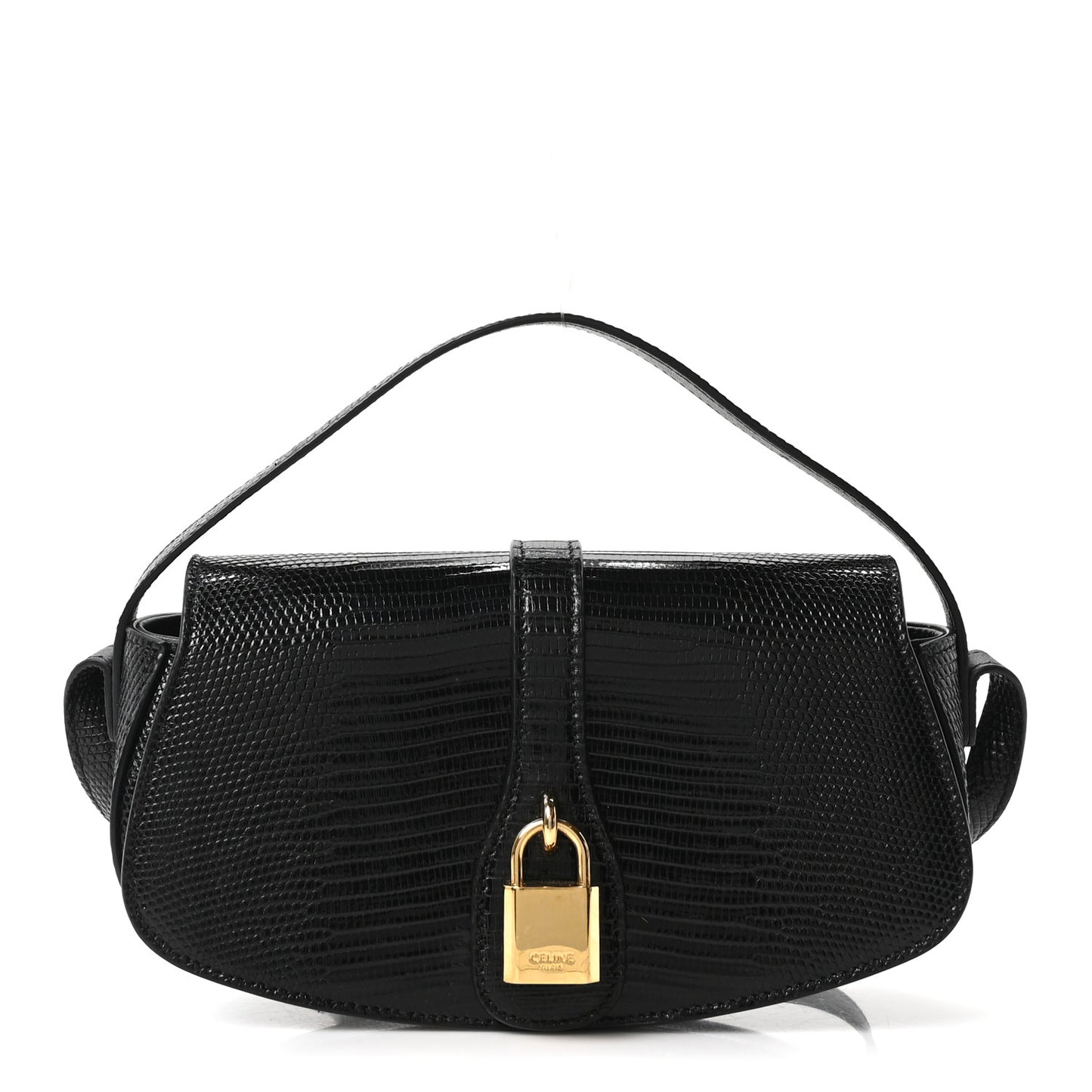 Lizard Tabou Clutch On Strap Black