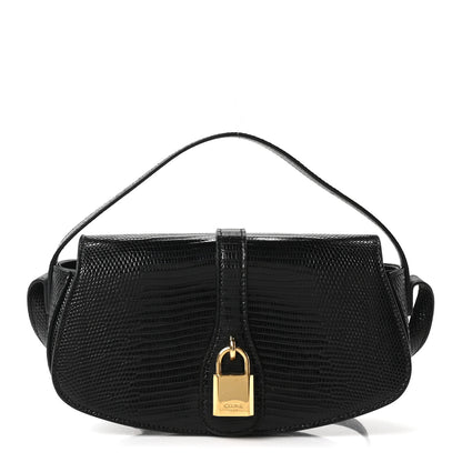Celine Lizard Tabou Clutch On Strap Black 1 of 9