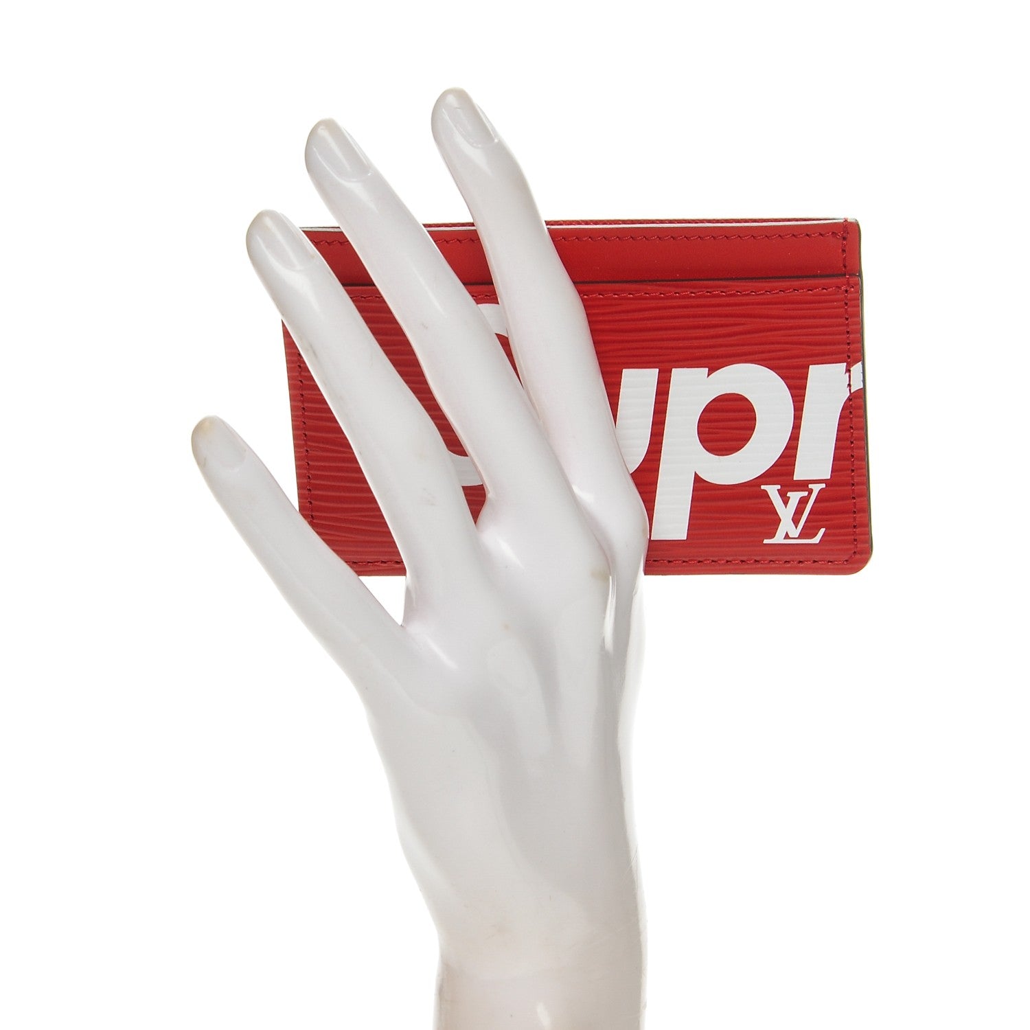 Louis Vuitton X SUPREME Epi Card Holder Red 2 of 6