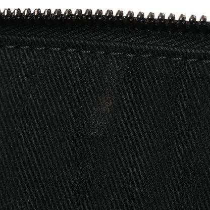 Versace Coated Canvas La Greca Signature Messenger Bag Black Gray 10 of 11