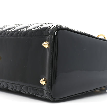 Christian Dior Patent Cannage Large Lady Dior Black 10 of 10