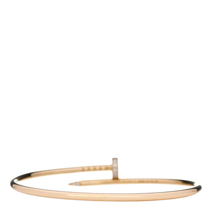 Cartier 18K Yellow Gold Diamond Small Juste Un Clou Bracelet 17 2 of 4