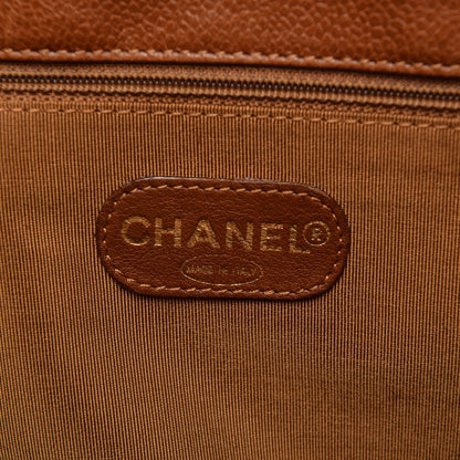 Chanel Caviar Large CC Shoulder Bag Light Brown 8 of 11