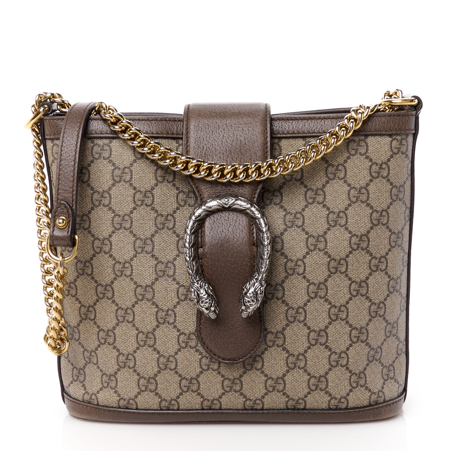 GG Supreme Monogram Medium Dionysus Bucket Bag Beige New Acero