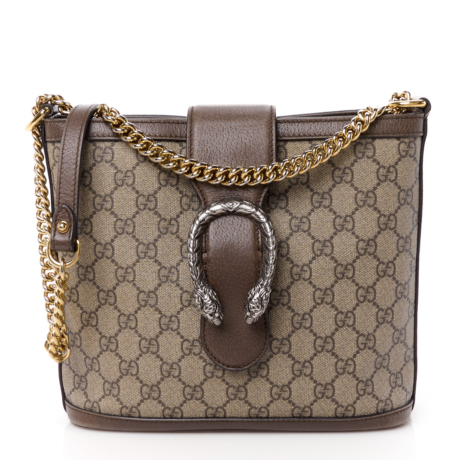 Gucci GG Supreme Monogram Medium Dionysus Bucket Bag Beige New Acero 1 of 14