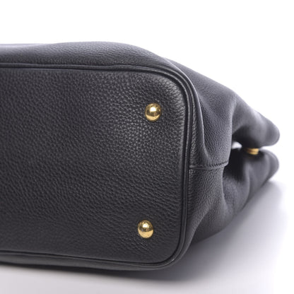 Prada Vitello Phenix Top Handle Bag Black 8 of 8
