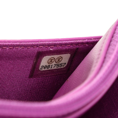 Chanel Lambskin Quilted Coco Boy Wallet On Chain WOC Fuchsia 8 of 8