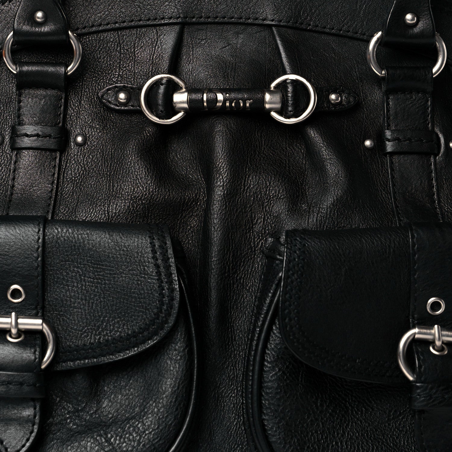 Christian Dior Calfskin My Dior Satchel Black 7 of 9