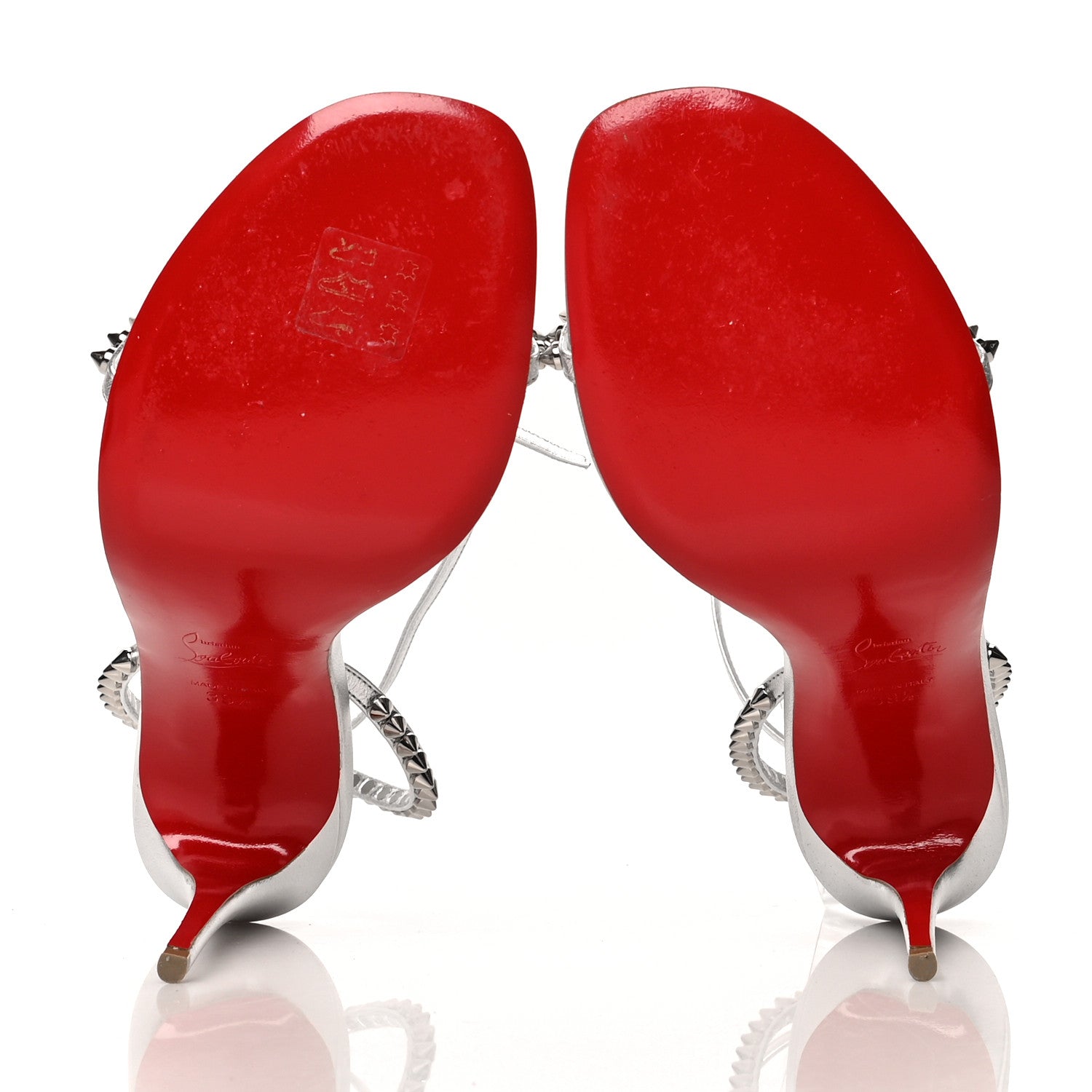 Christian Louboutin Nappa So Me 100 Sandals 39.5 Silver 5 of 7