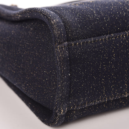 Chanel Lurex Canvas Mini Deauville Tote Navy Blue Gold 8 of 9