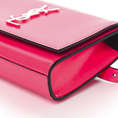 Saint Laurent Grain De Poudre Monogram Kate Belt Bag Neon Pink 7 of 9