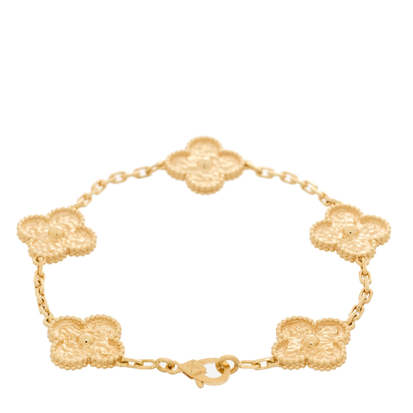 18K Yellow Gold 5 Motifs Vintage Alhambra Bracelet