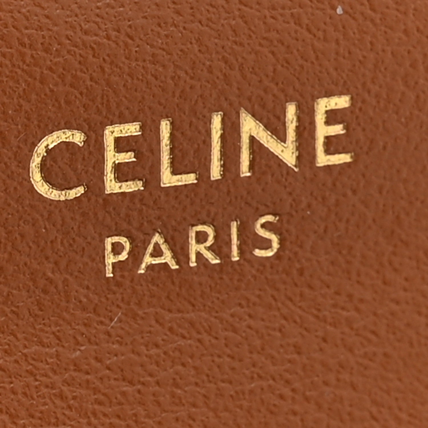 Celine Triomphe Canvas Calfskin Flap Card Holder Tan 6 of 7
