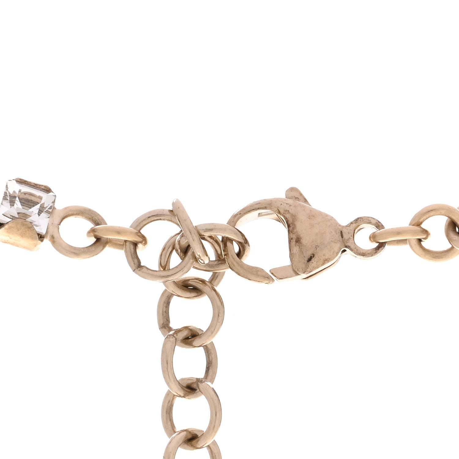 Chanel Crystal CC Pendant Choker Gold Pink 6 of 6