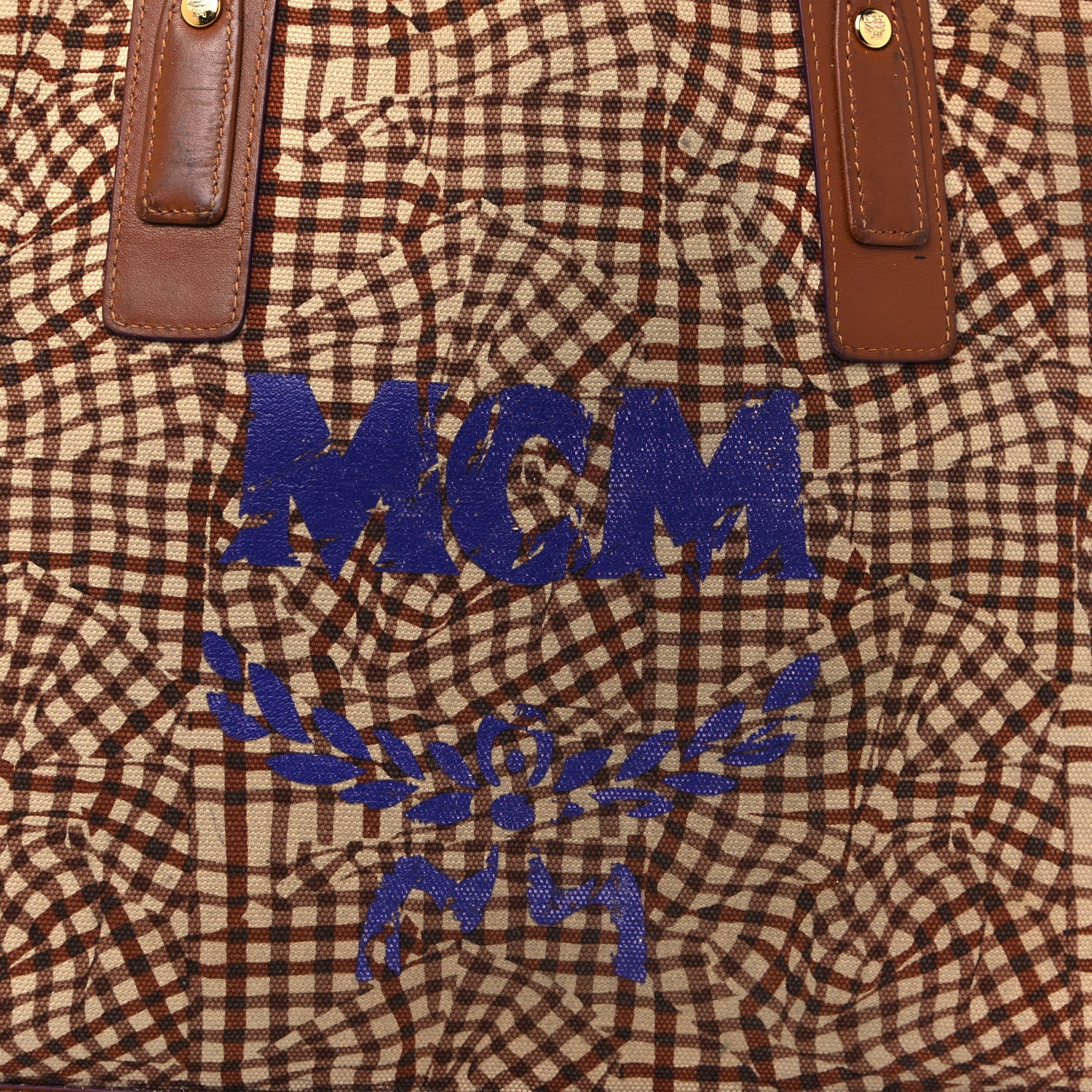 MCM Visetos Medium Liz Reversible Shopper Tote Cognac 15 of 28