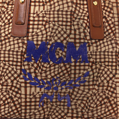 MCM Visetos Medium Liz Reversible Shopper Tote Cognac 15 of 28