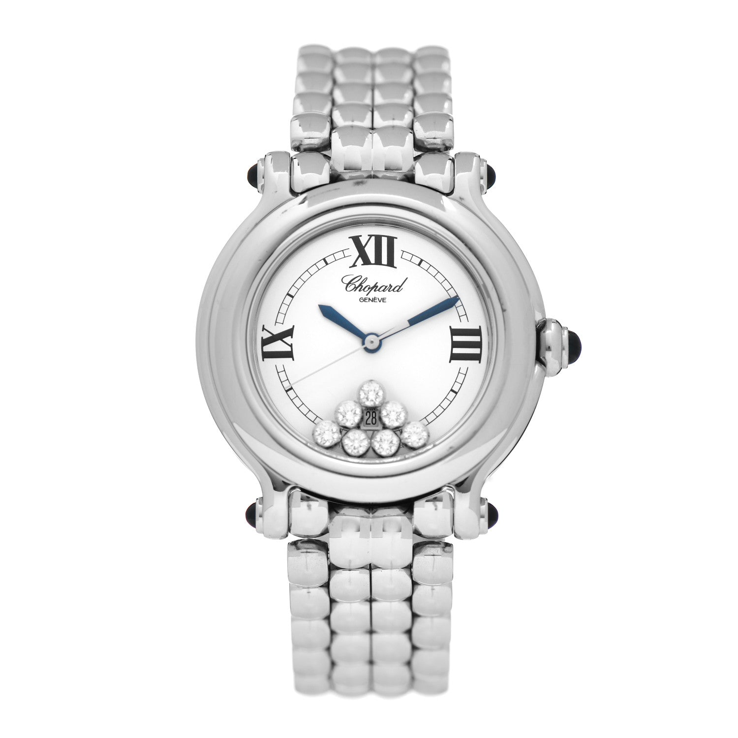 Chopard Stainless Steel 7 Diamond 32mm Happy Sport Quartz Watch 1 of 4
