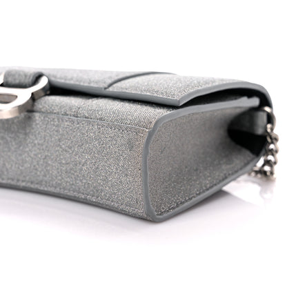Balenciaga Glitter Fabric Hourglass Chain Bag Grey 8 of 12