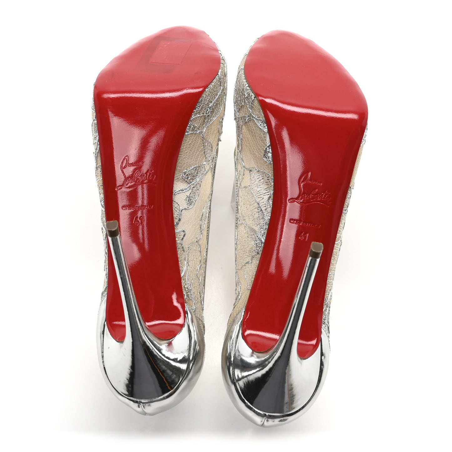 Rete Dentelle Lurex Very Lace 120 Pumps 41 Silver