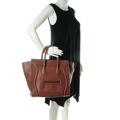 Celine Smooth Calfskin Mini Luggage Sienna 2 of 7