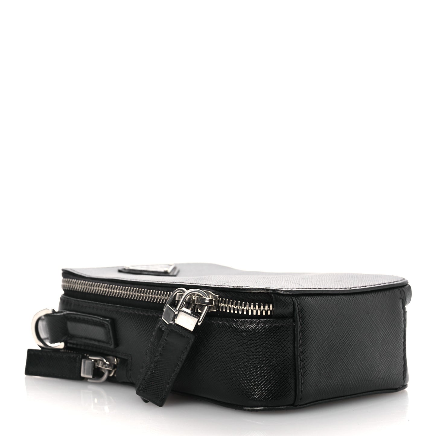 Saffiano Travel Brique Crossbody Messenger Bag  Black