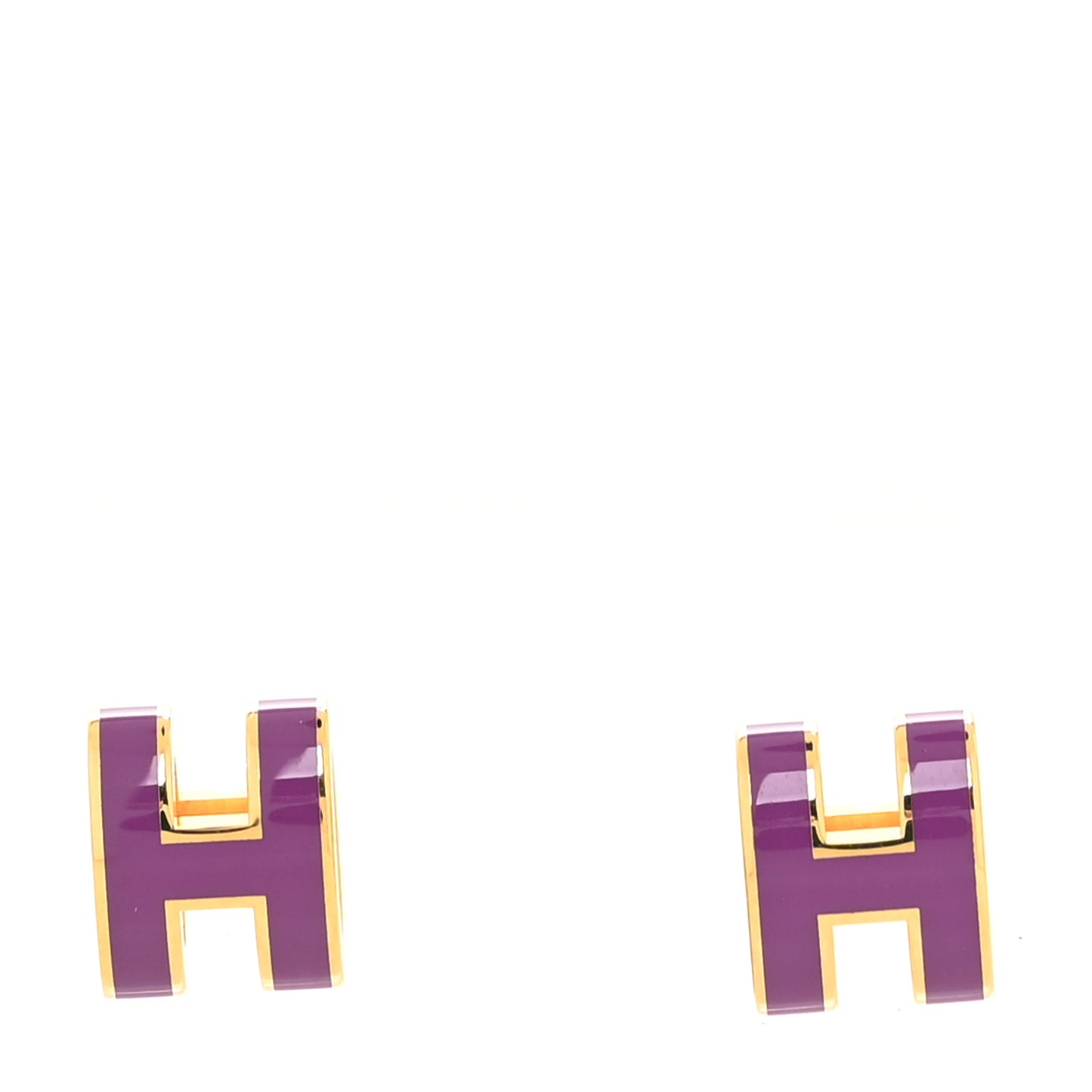 Gold Lacquered Mini Pop H Earrings Anemone