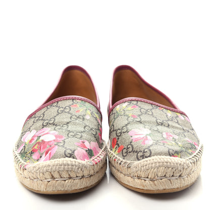 Gucci GG Supreme Monogram Blooms Espadrilles 39.5 Beige Multicolor Dry Rose 5 of 10