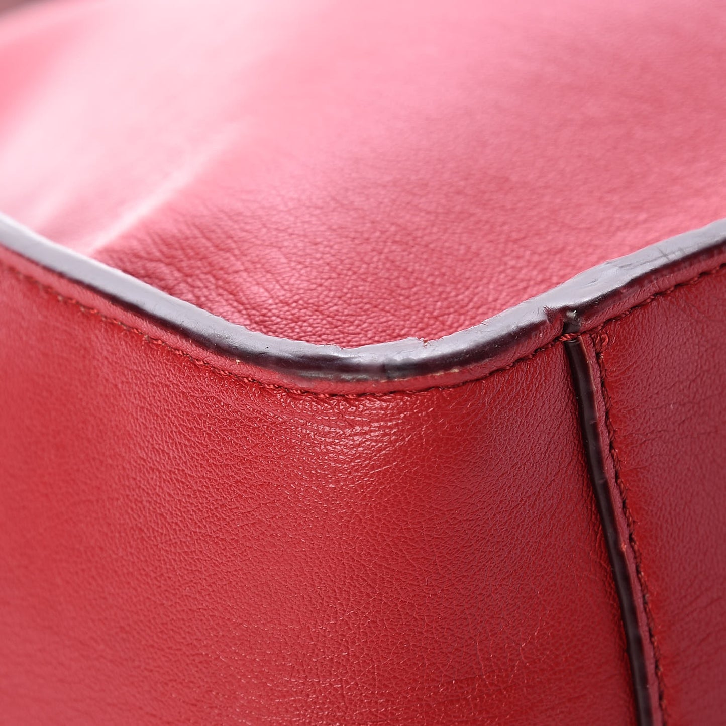 Eco Alter Nappa Perforated Crossbody Tote Lover Red