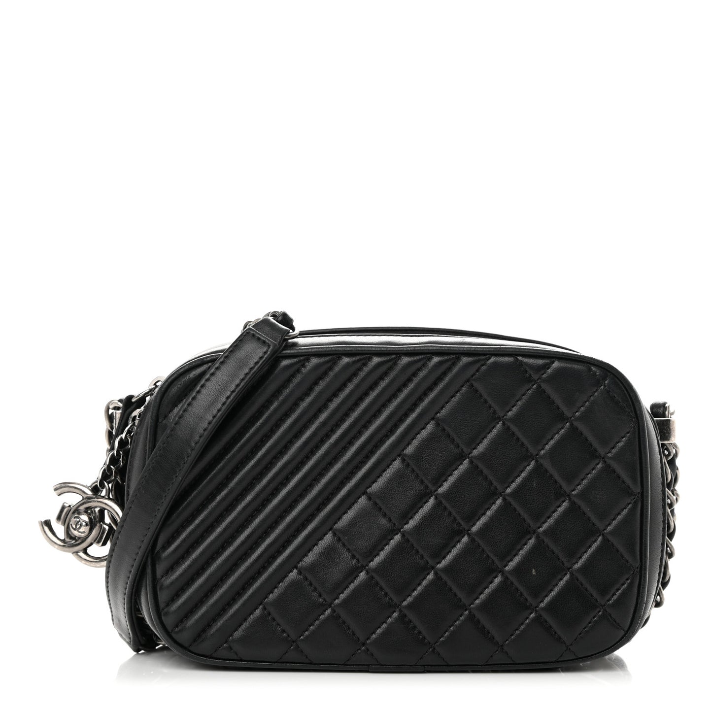 Lambskin Small Coco Boy Camera Case Black