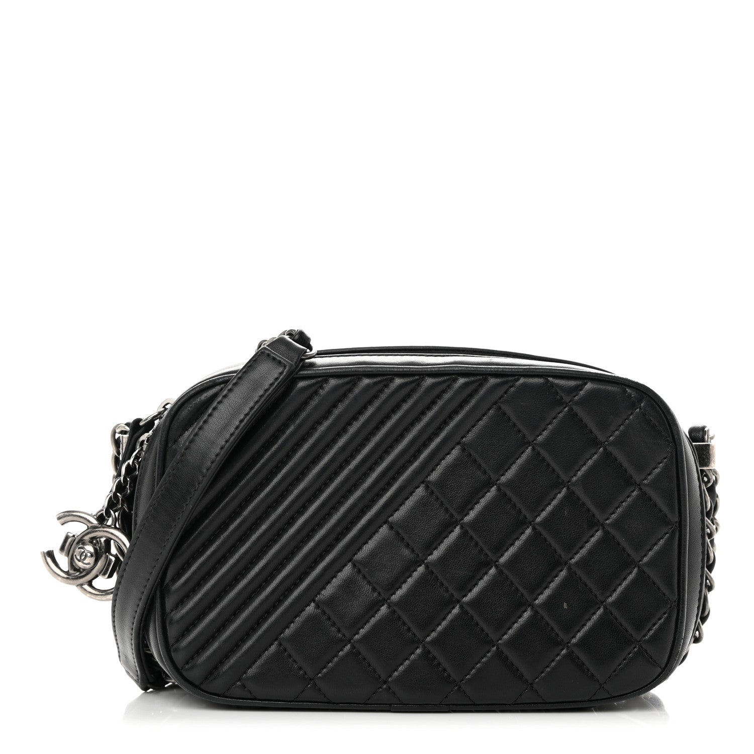 Chanel Lambskin Small Coco Boy Camera Case Black 1 of 17