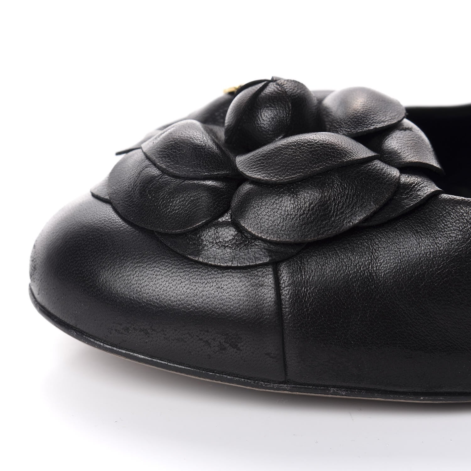 Chanel Lambskin Camellia Pumps 41 Black 10 of 13