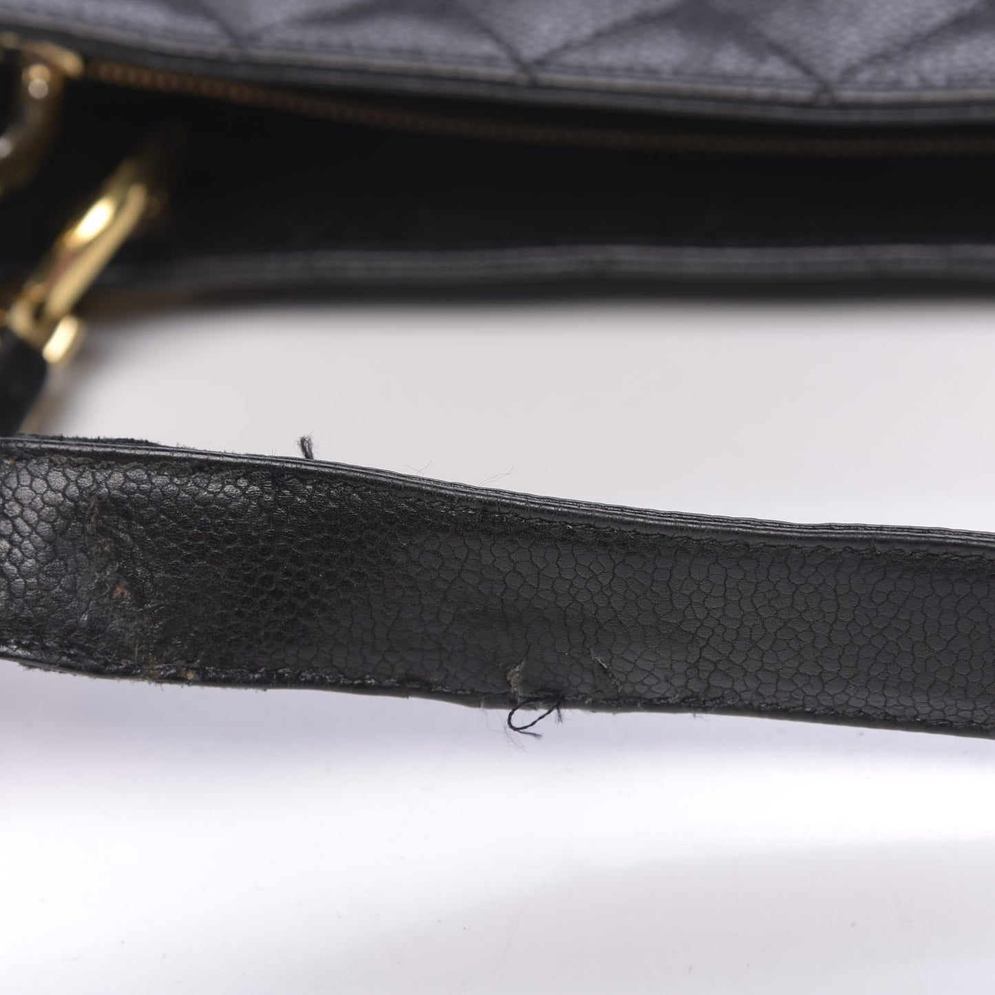 Caviar Quilted Grand Shopping Tote GST Black