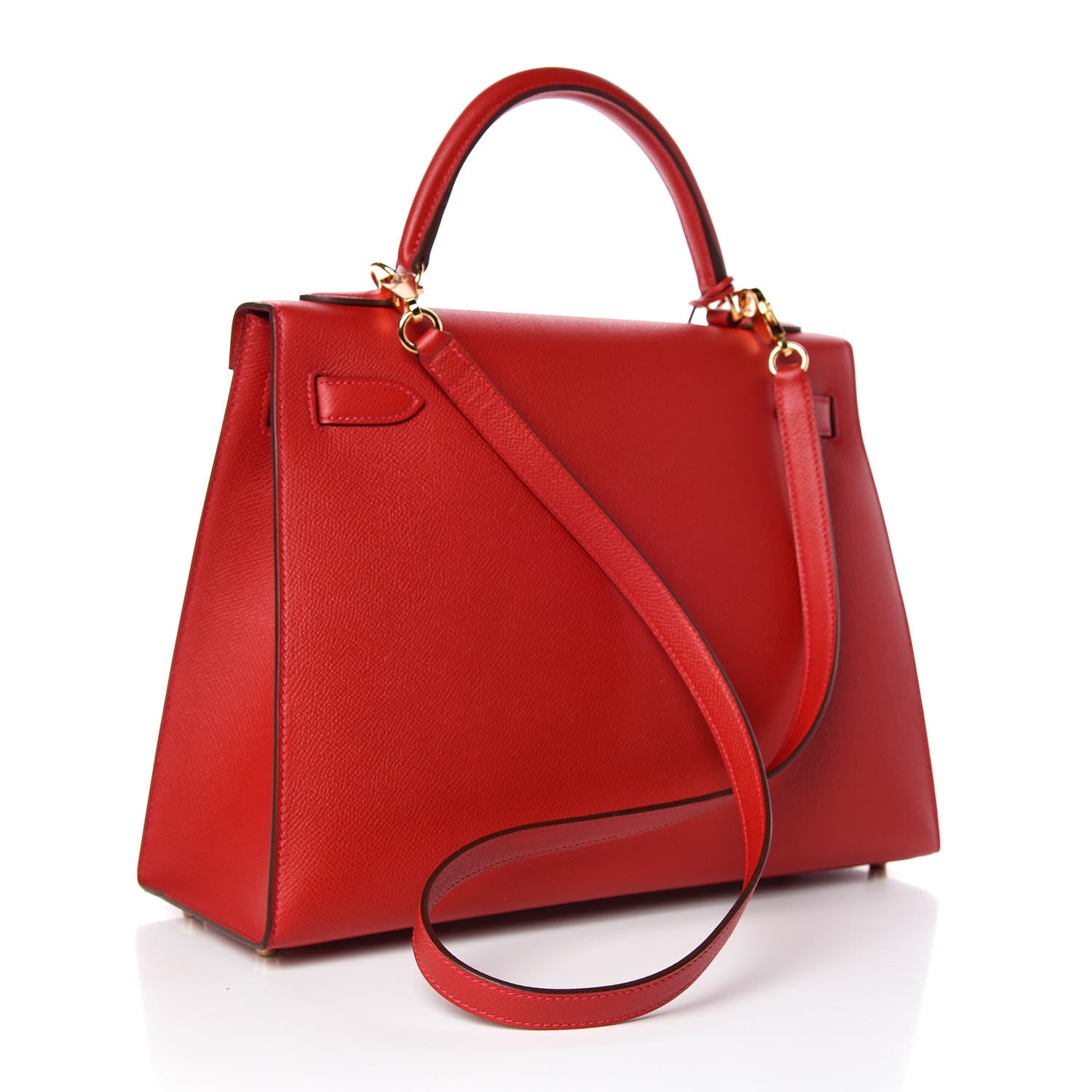 Hermes Epsom Kelly Sellier 32 Rouge Casaque 3 of 39
