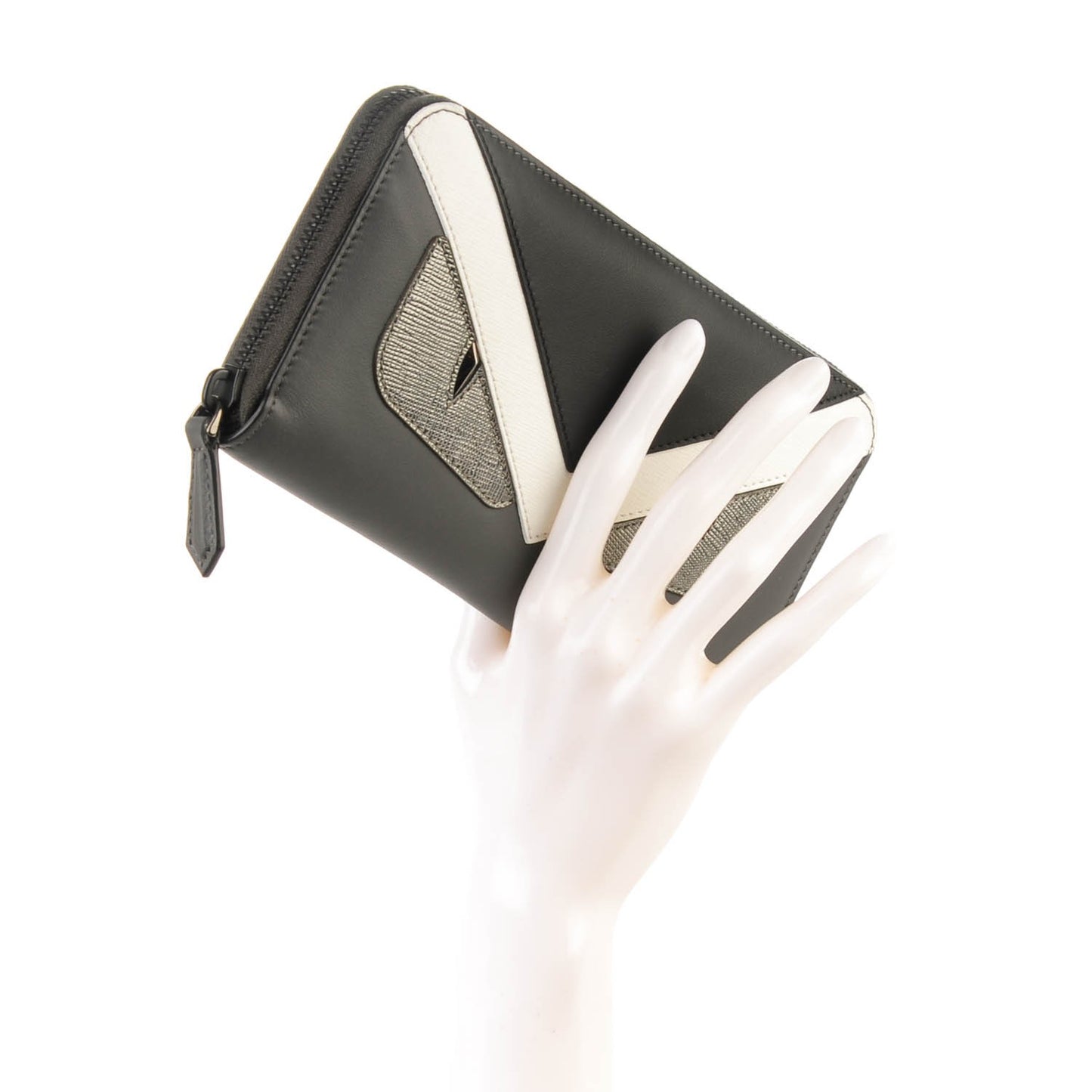 Vitello Elite Monster Bag Bug Zip Around Wallet Asphalt