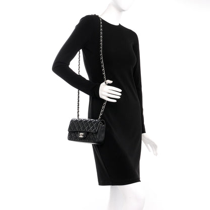 Chanel Lambskin Quilted Mini Rectangular Flap Black 2 of 9