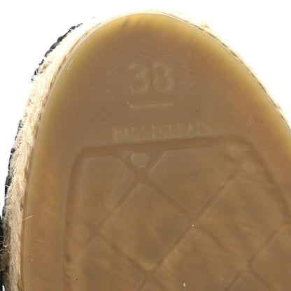 Chanel Lambskin Quilted CC Espadrilles 38 Black 7 of 11