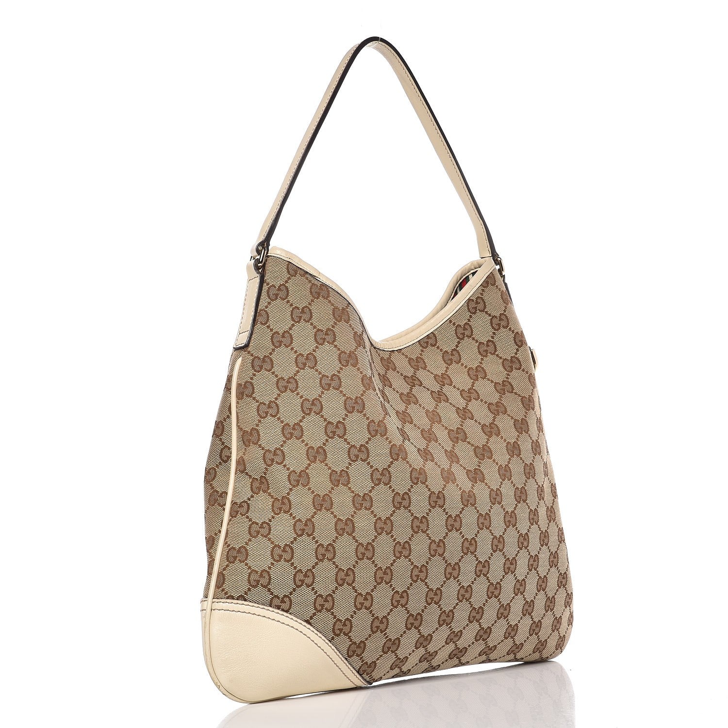 Gucci Monogram Medium New Britt Hobo Off White 3 of 10