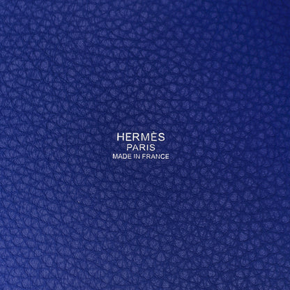 Hermes Taurillon Clemence Picotin Lock 18 PM Bleu Electrique 6 of 9