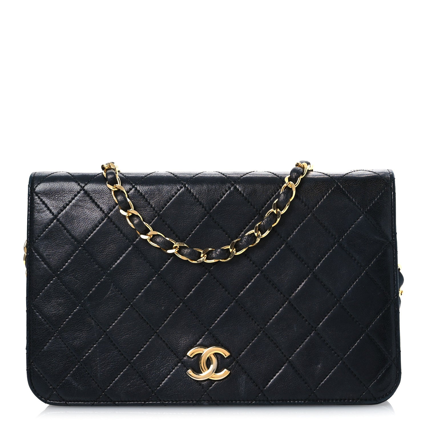 Chanel Lambskin Quilted Small Single Flap Bag Black 1 of 16