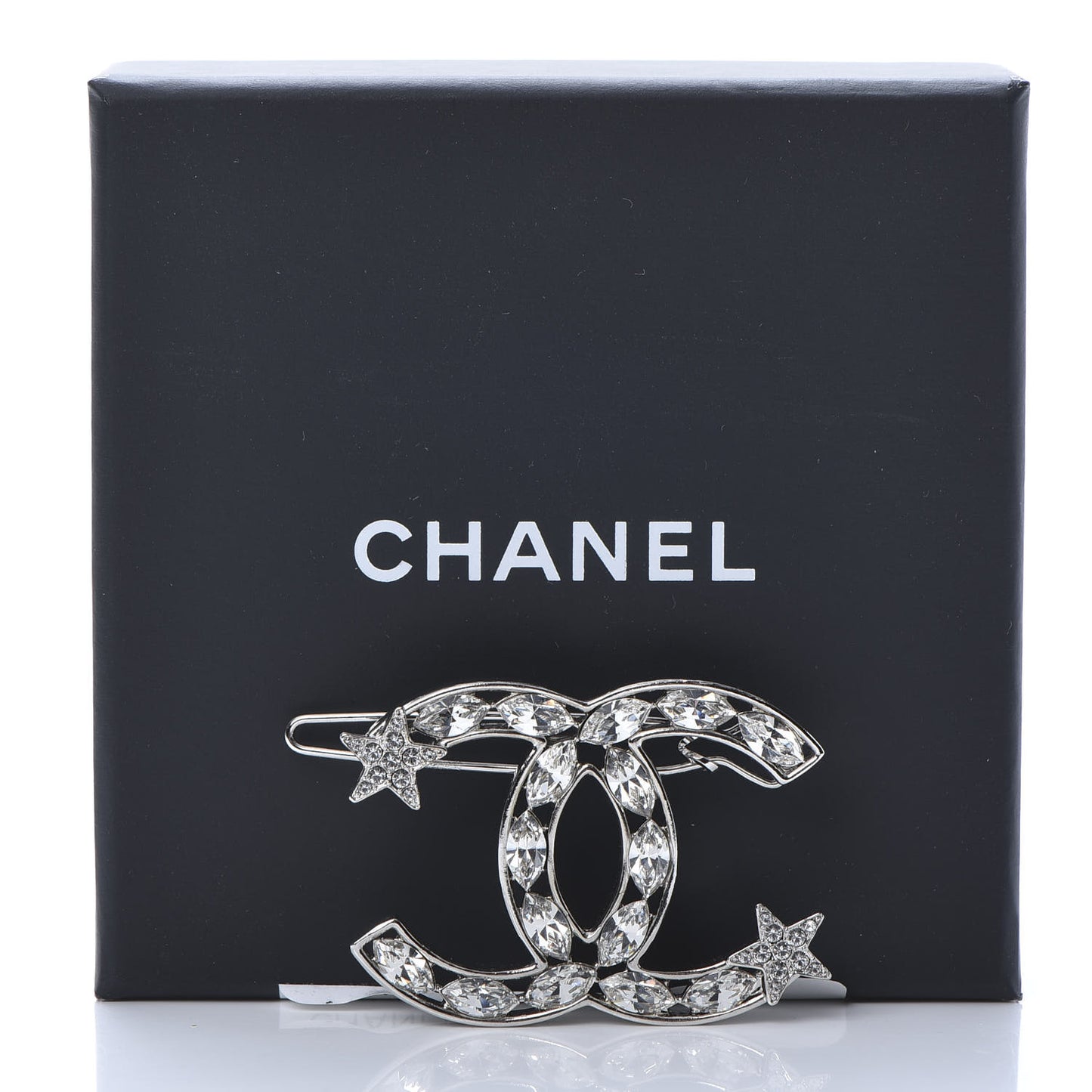 Crystal Starfall CC Hair Clip Silver