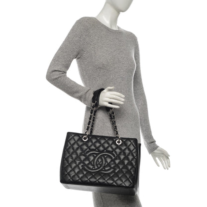 Chanel Caviar Quilted Grand Shopping Tote GST Black 2 of 8