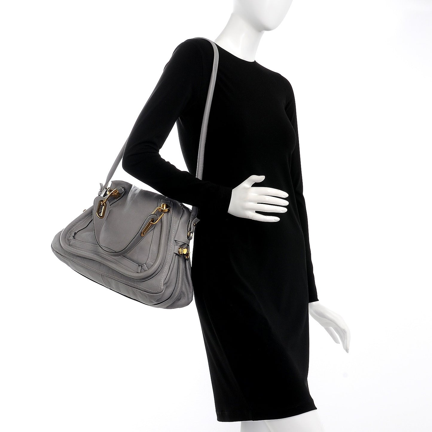 Calfskin Medium Paraty Cashmere Grey