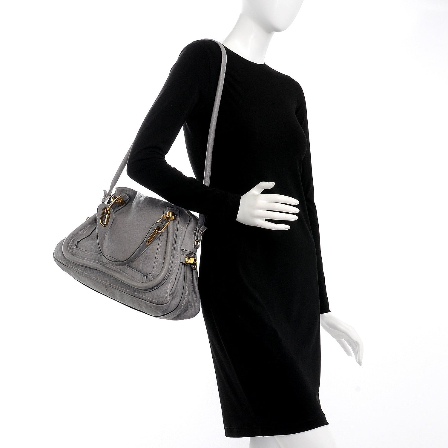 Chloe Calfskin Medium Paraty Cashmere Grey 2 of 11