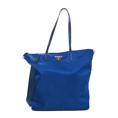 Prada Tessuto Nylon Saffiano Tote Bluette 1 of 9