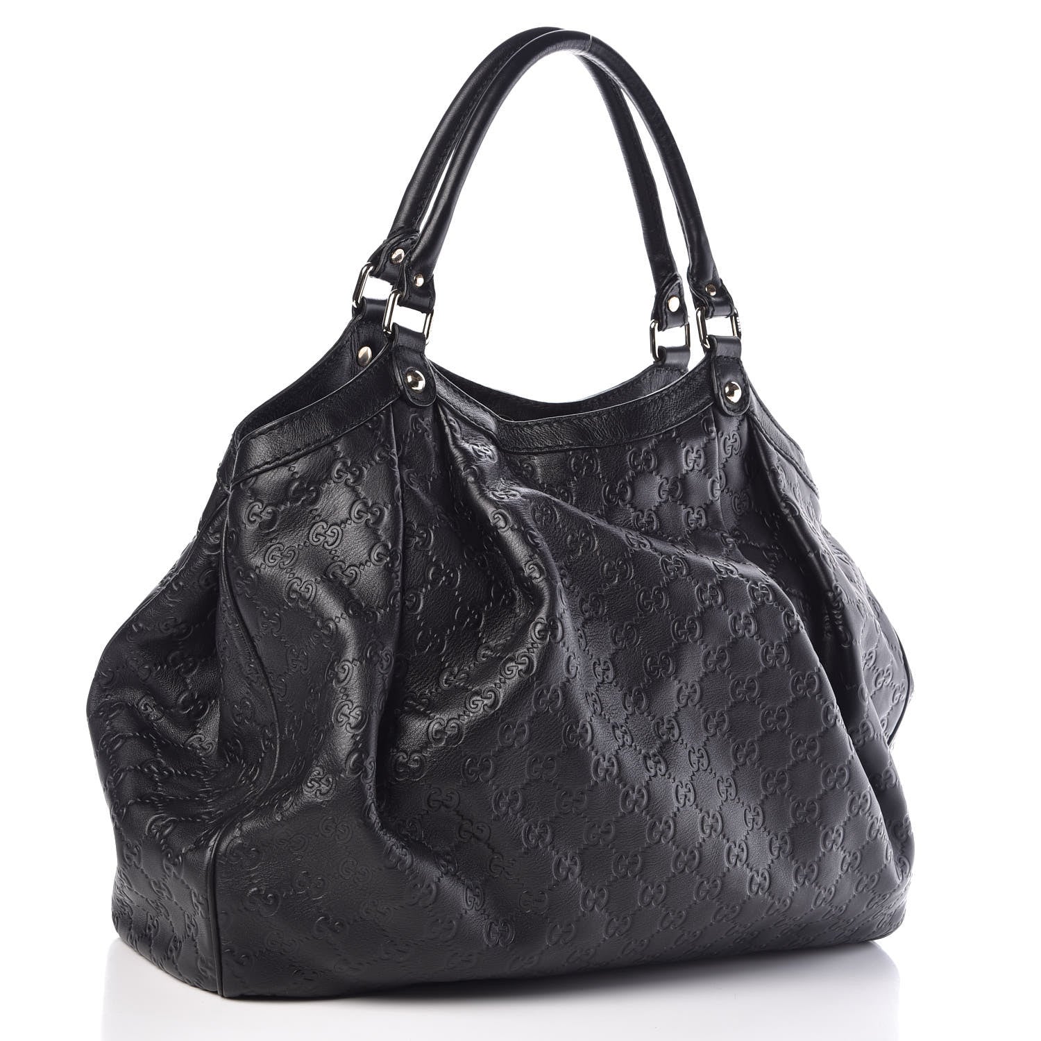 Gucci Guccissima Large Sukey Tote Black 3 of 9