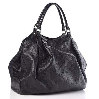 Gucci Guccissima Large Sukey Tote Black 3 of 9