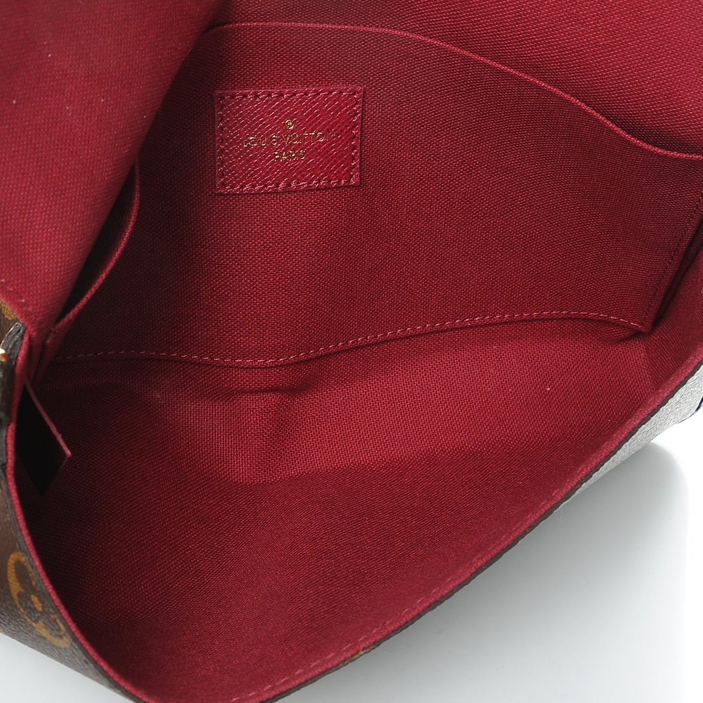 Monogram Pochette Felicie Chain Wallet Fuchsia